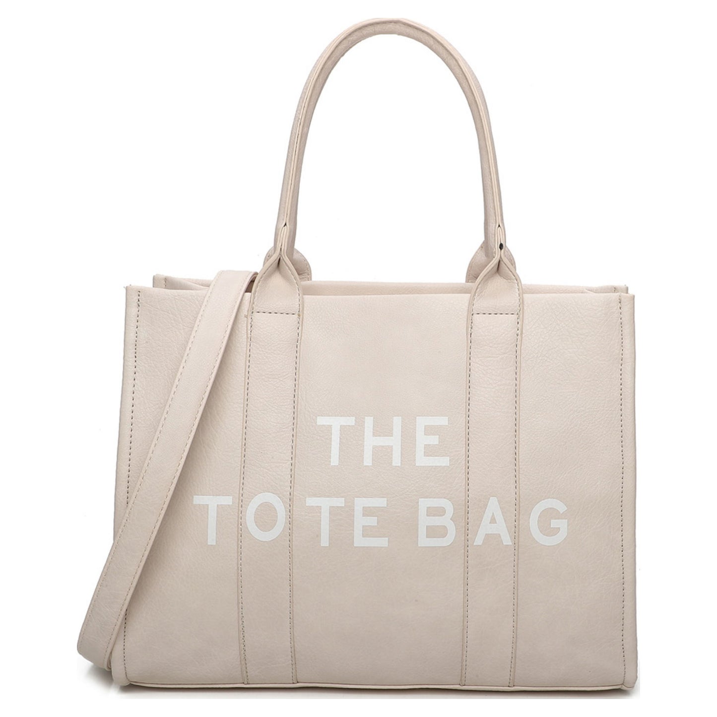 The large laptop size faux leather TOTE BAG - in three colours