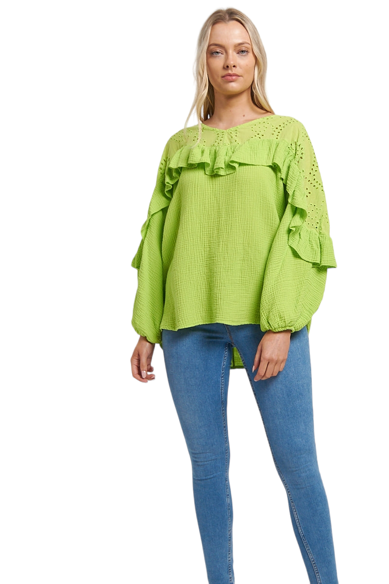 Anglaise ruffle blouse