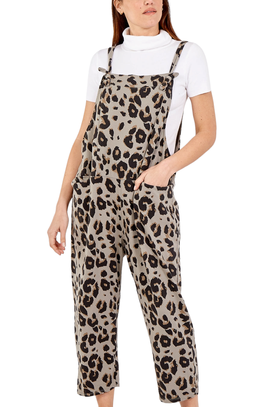 Jules jersey animal print dungarees - various colours