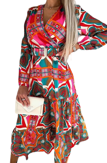 Claudia wrap dress with belt - two colours