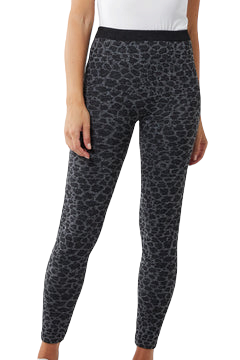 Leopard print fleece lined leggings