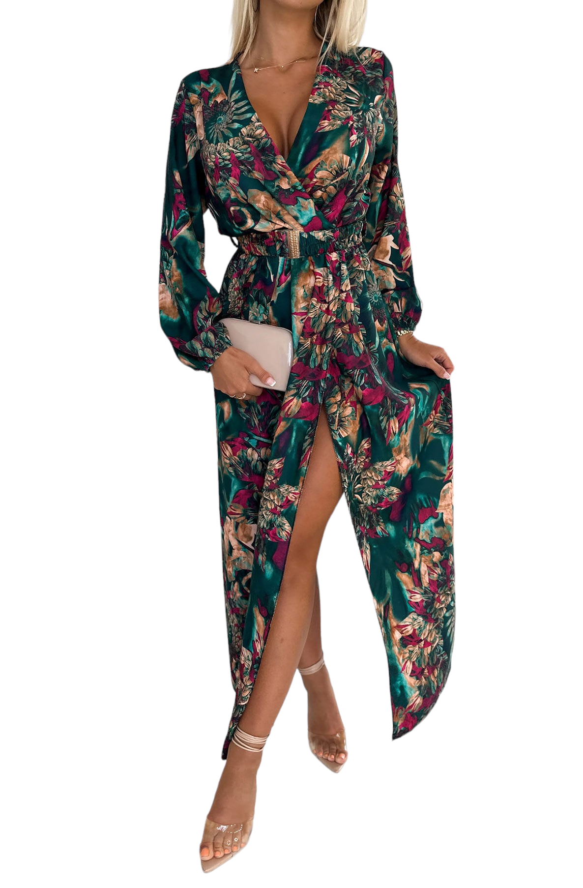 Claudia wrap dress with belt - two colours