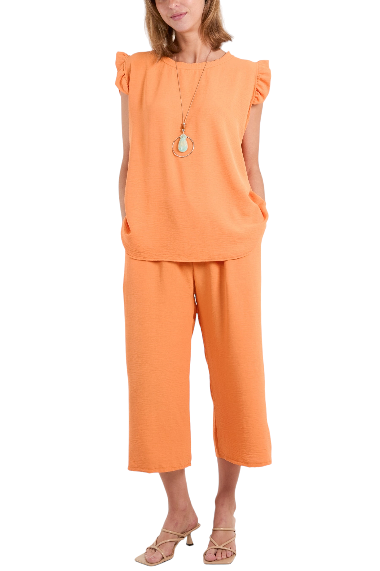 Wide leg summer co ord set - in five colours