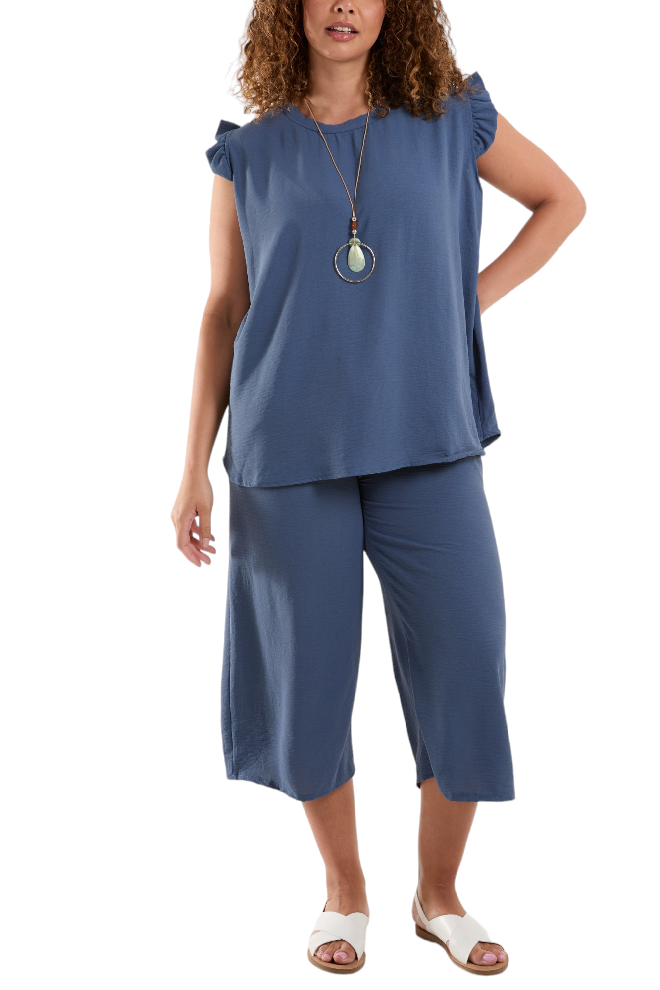 Wide leg summer co ord set - in five colours