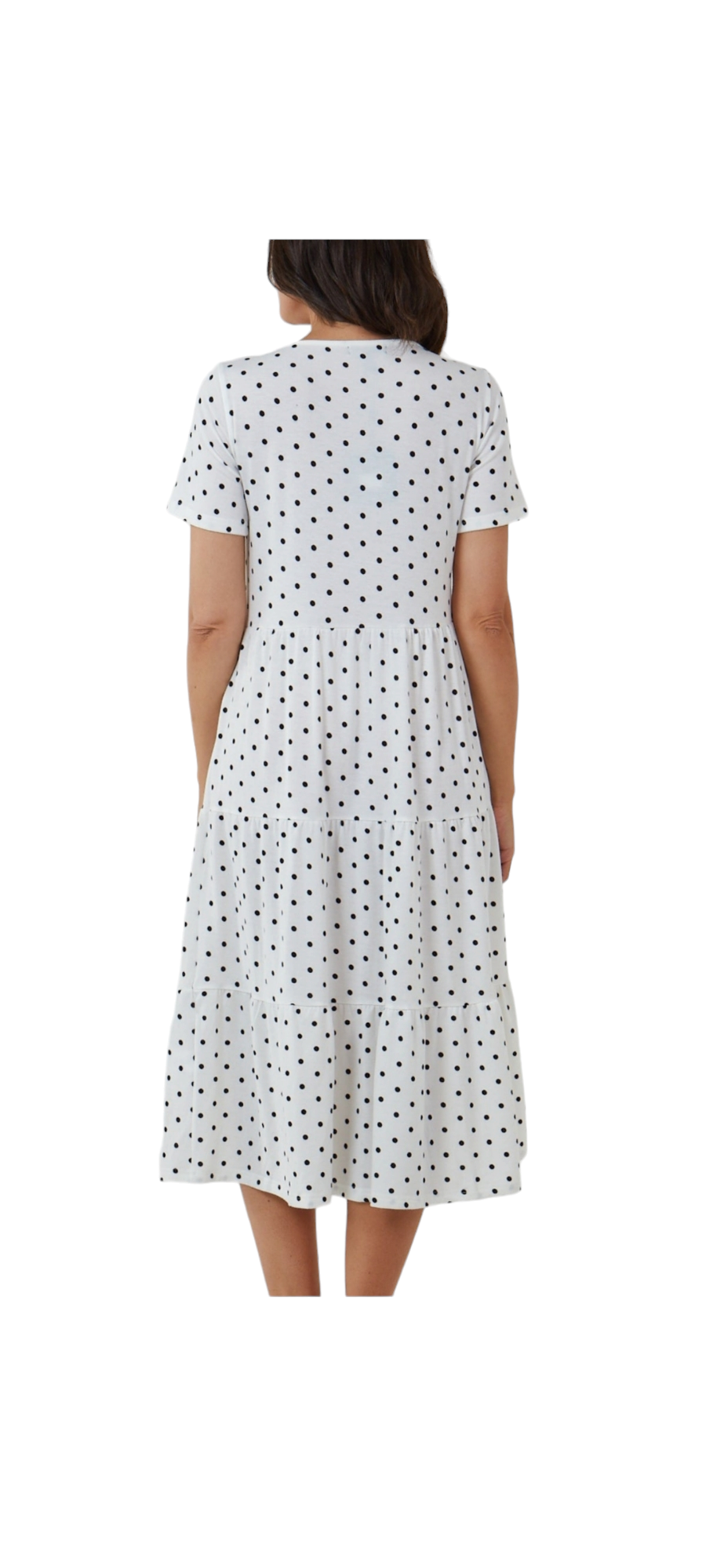 Tiered spotty dress - in five colours