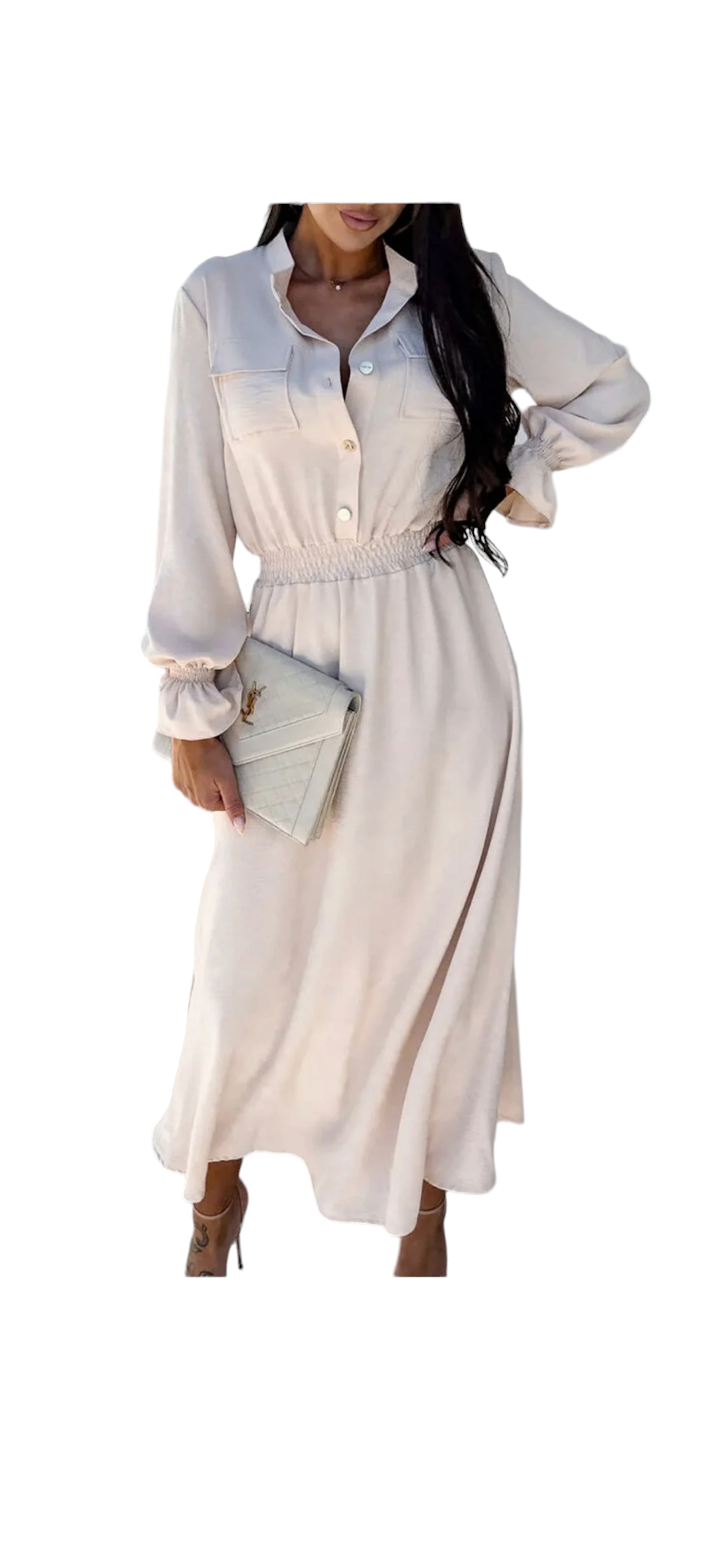 Maxi dress with side splits - in two colours