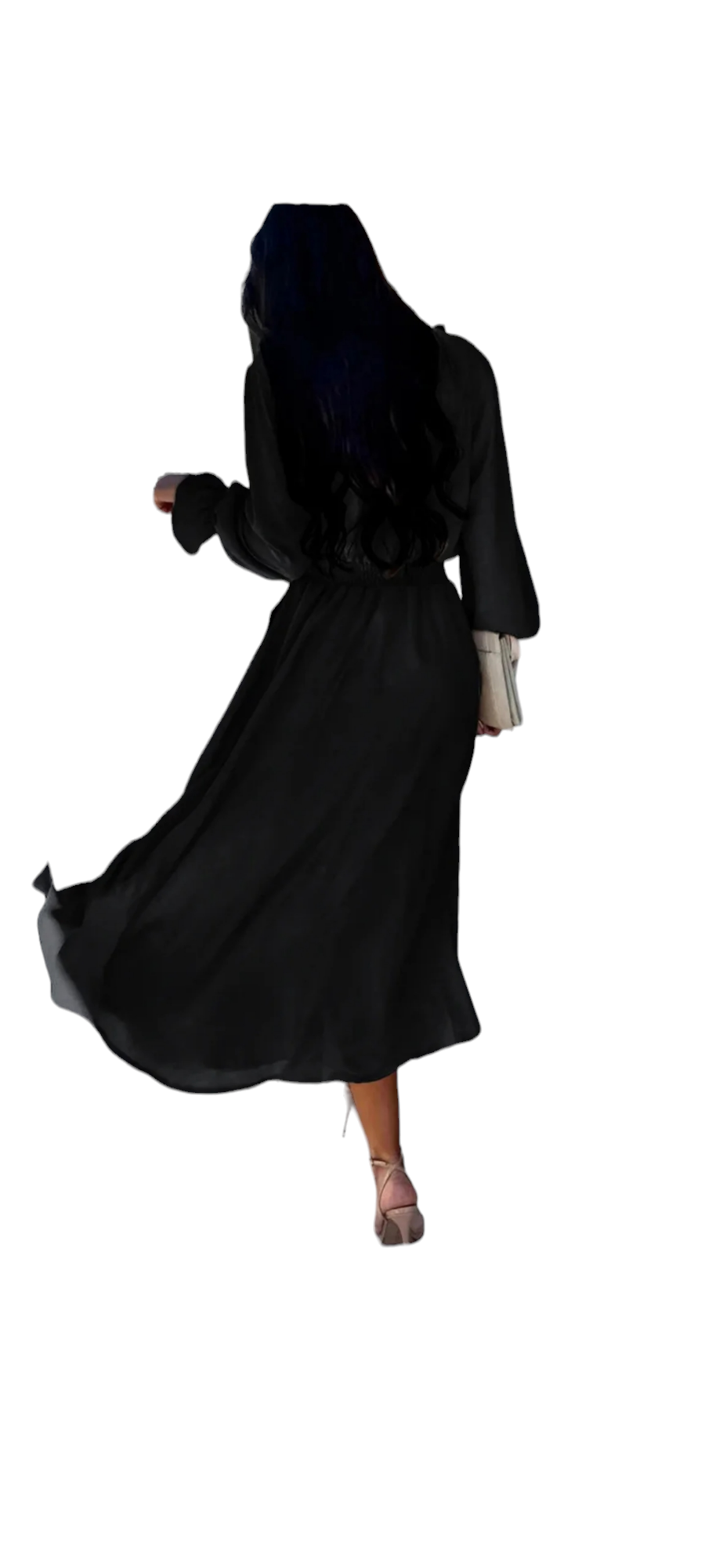 Maxi dress with side splits - in two colours