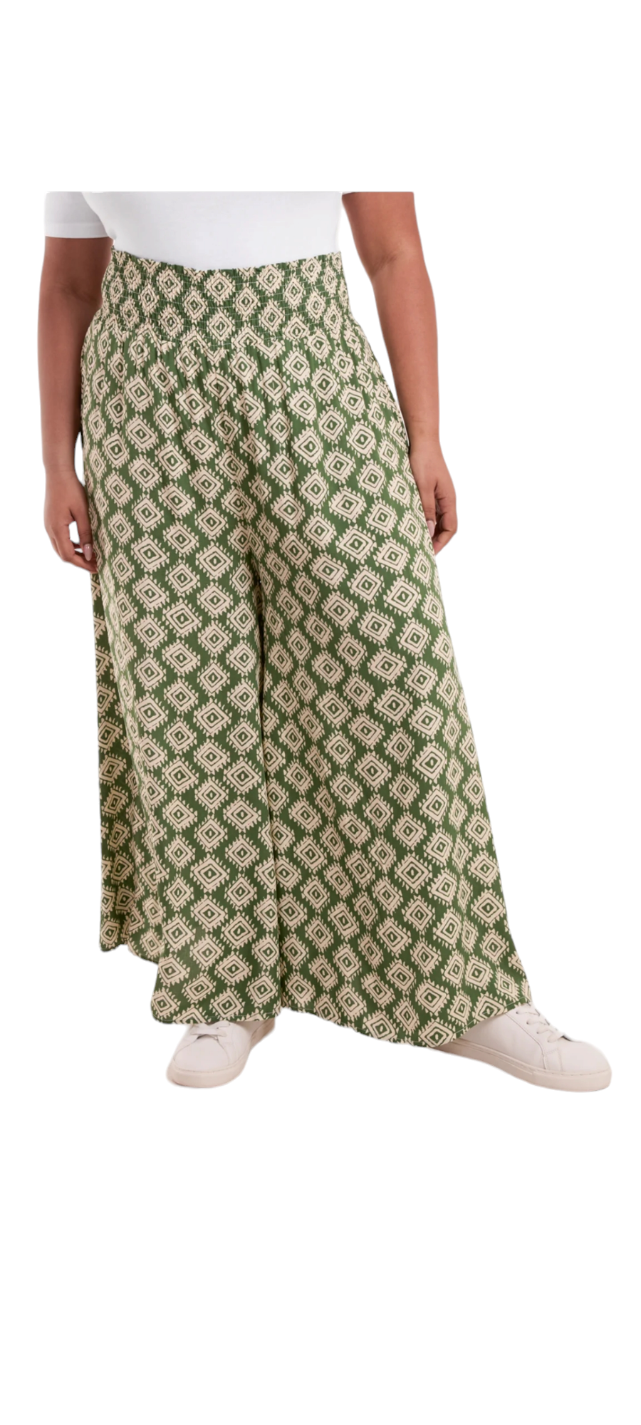 Curve print palazzo pants - in two colours