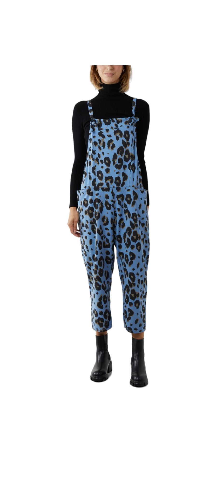 Jules jersey animal print dungarees - various colours