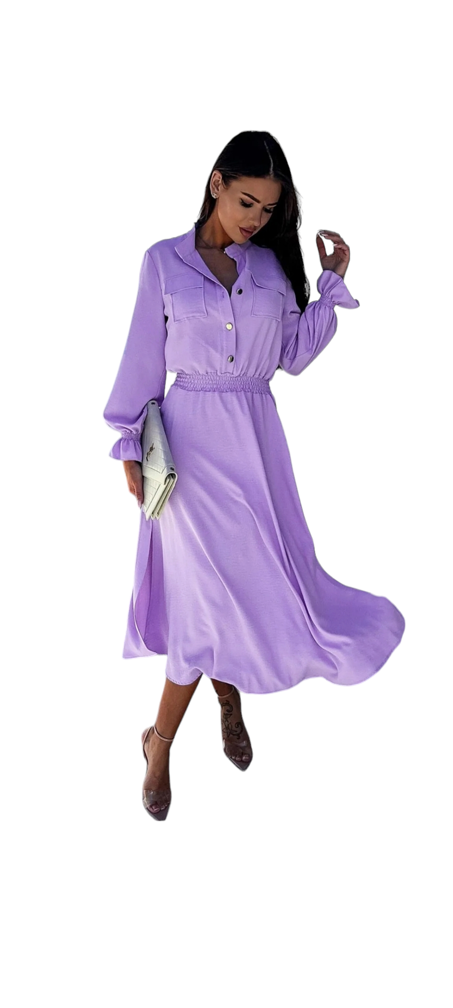 Maxi dress with side splits - in two colours
