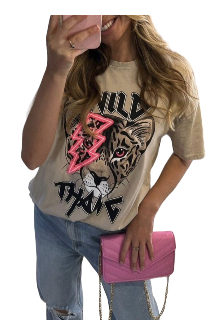 'Wild Thang' oversized logo t-shirt - in five colours