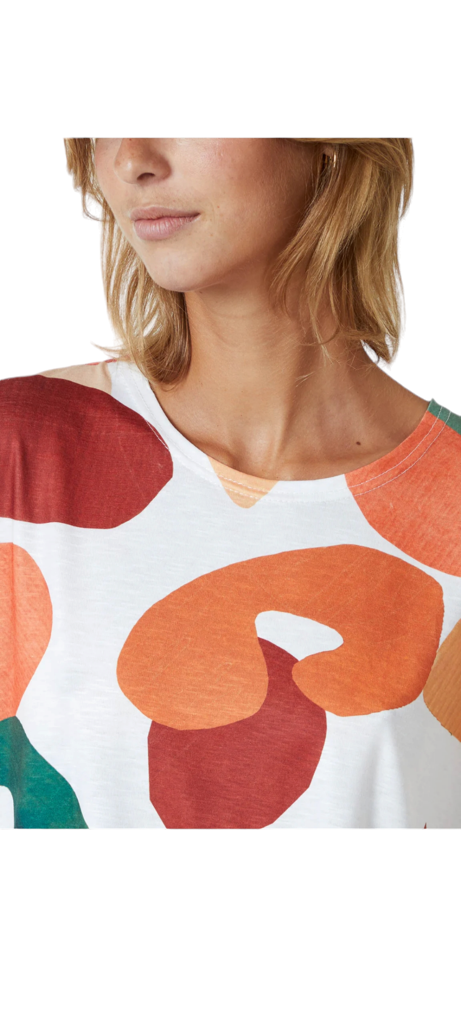 Bold print orange t-shirt