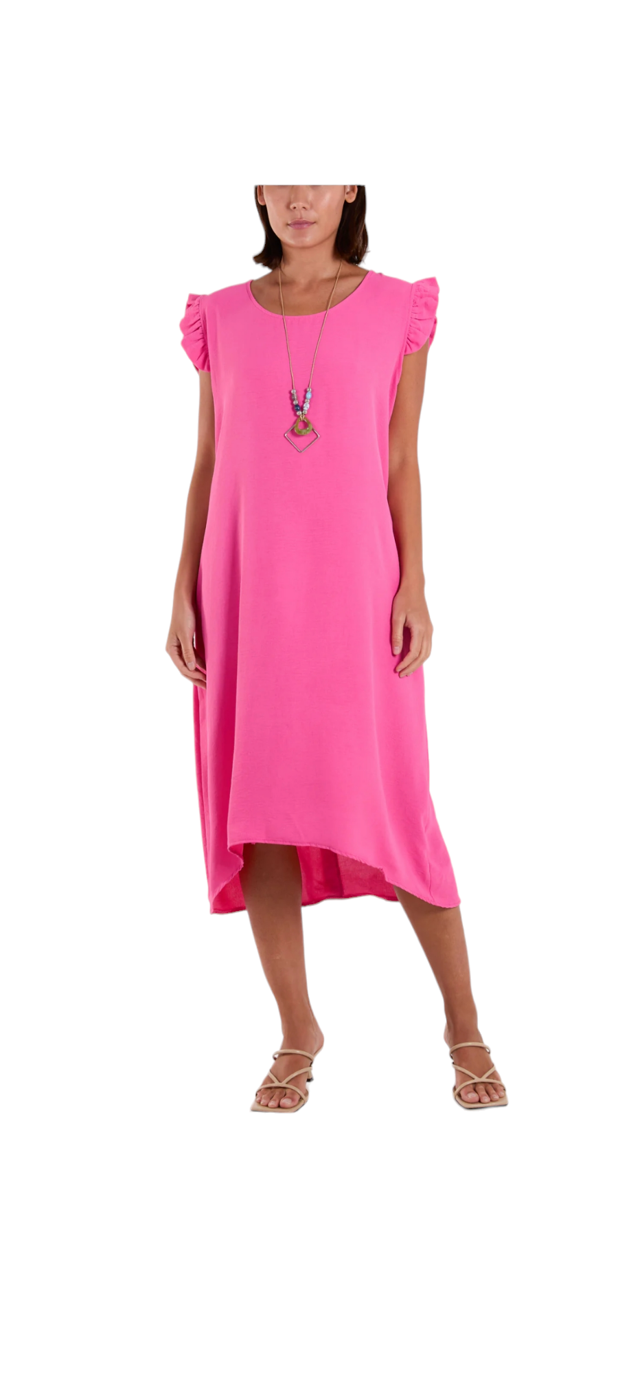 Suzie dress with pockets and back buttons - in five colours