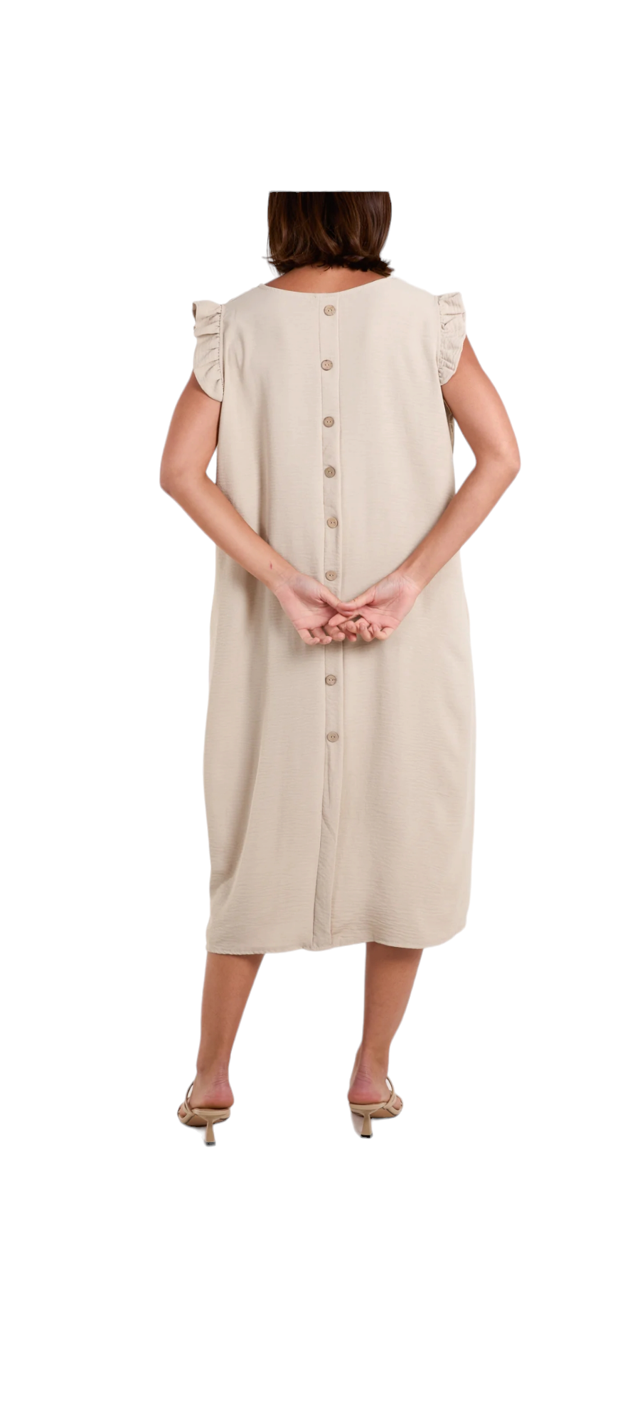 Suzie dress with pockets and back buttons - in five colours