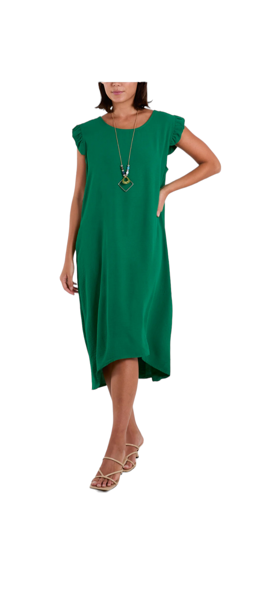 Suzie dress with pockets and back buttons - in five colours