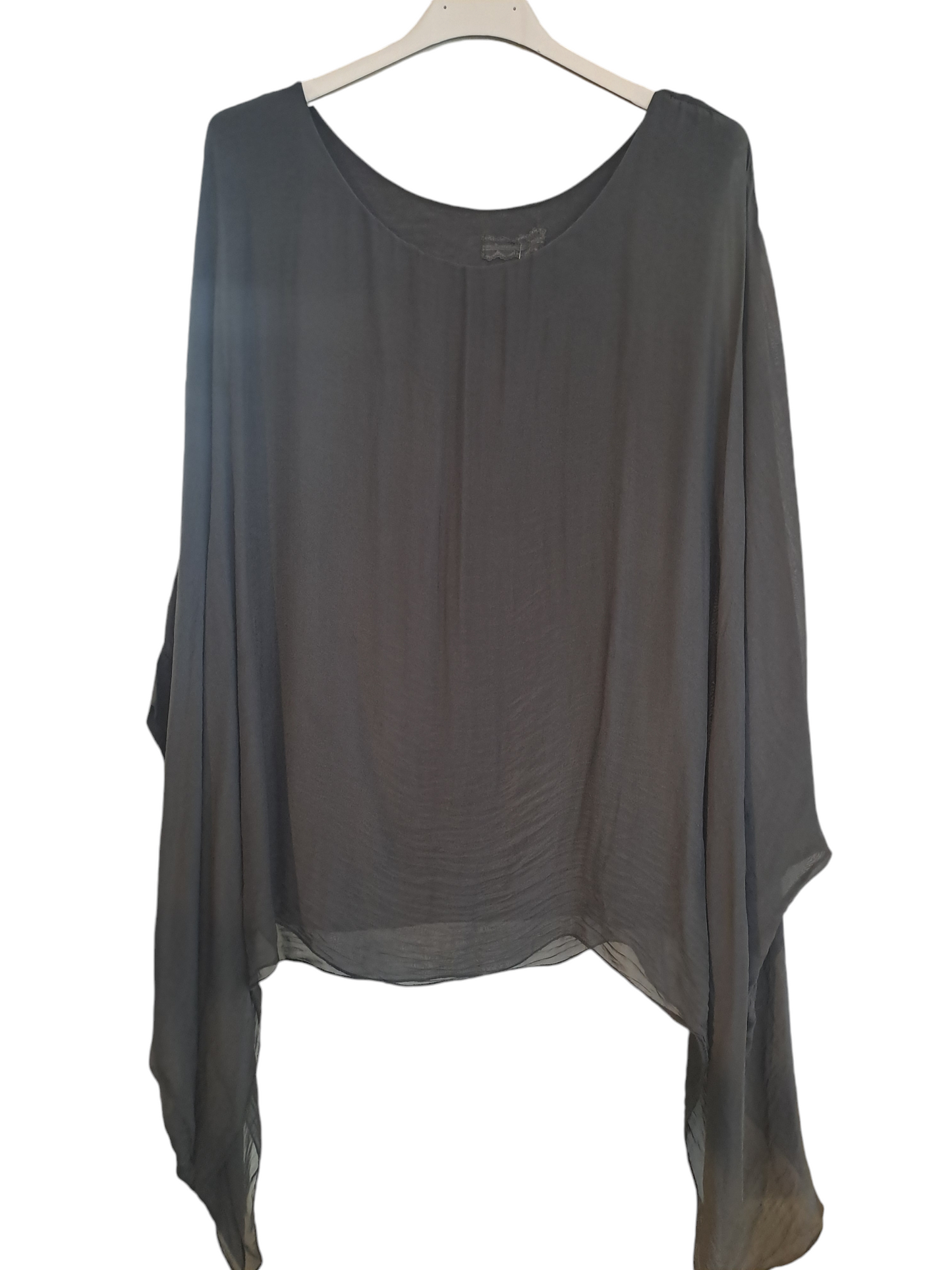 Plain silk mix blouse - in five colours