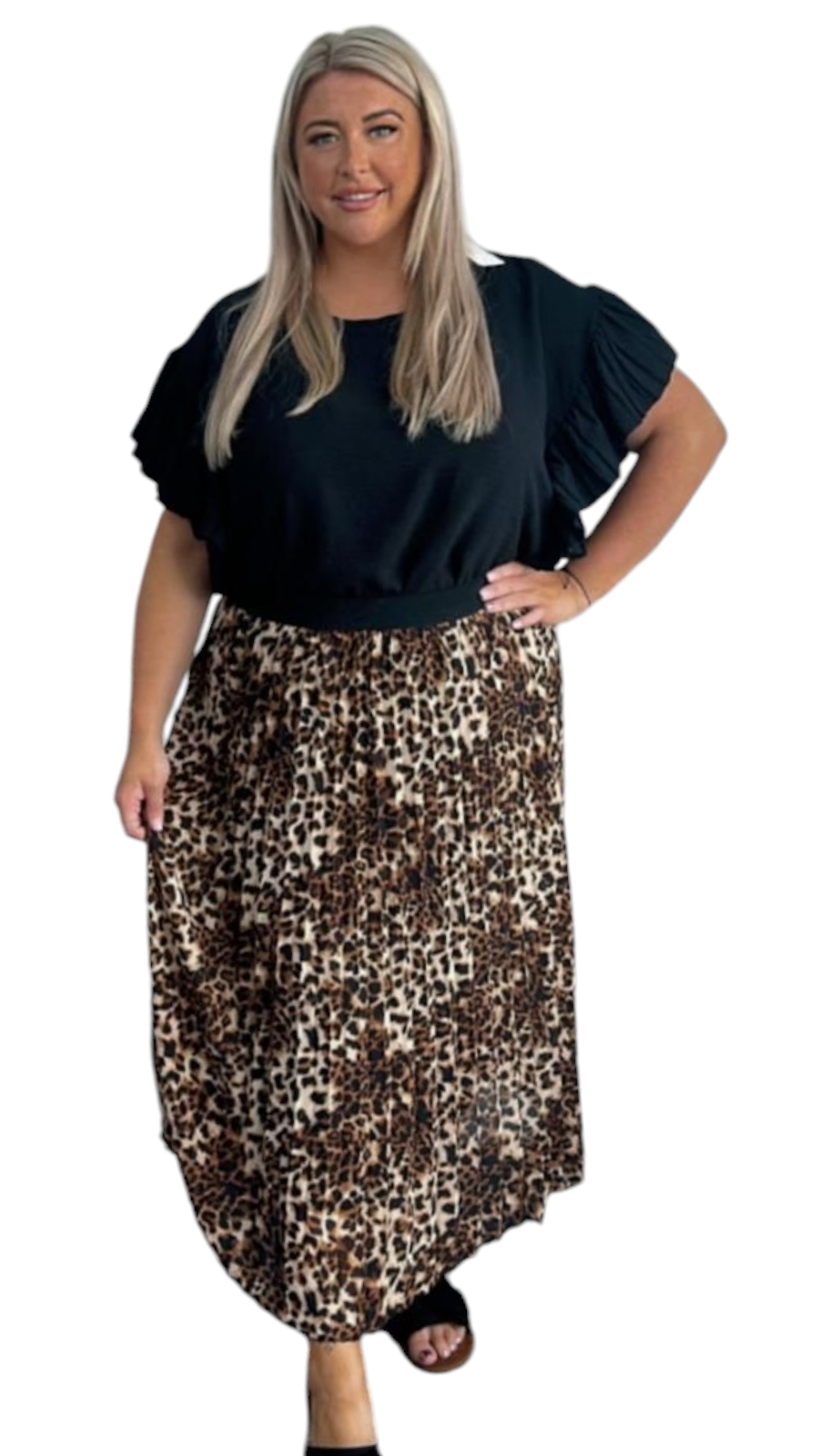 Leopard print skirt curve hotsell