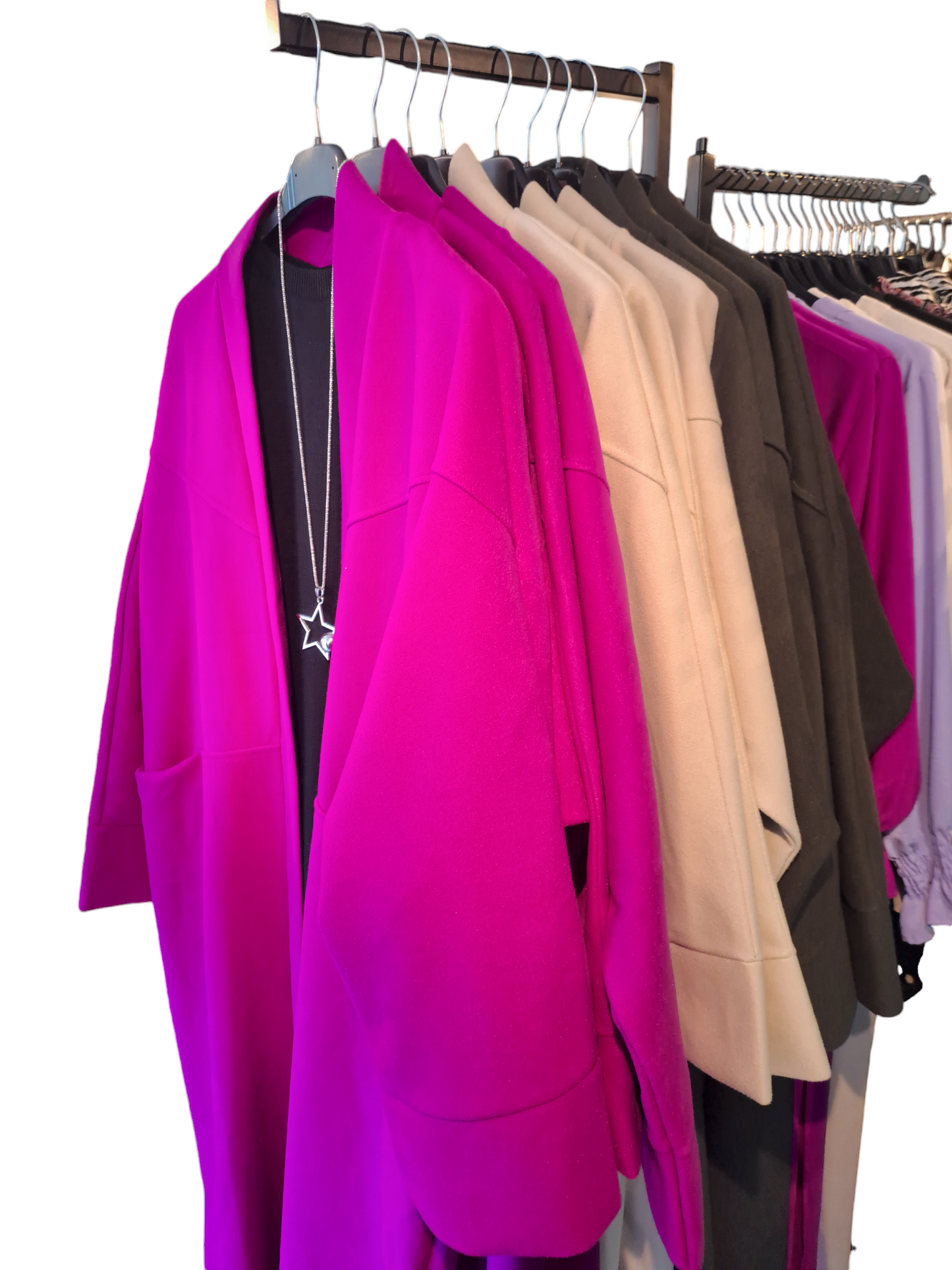 Oversized overcoat in four colours