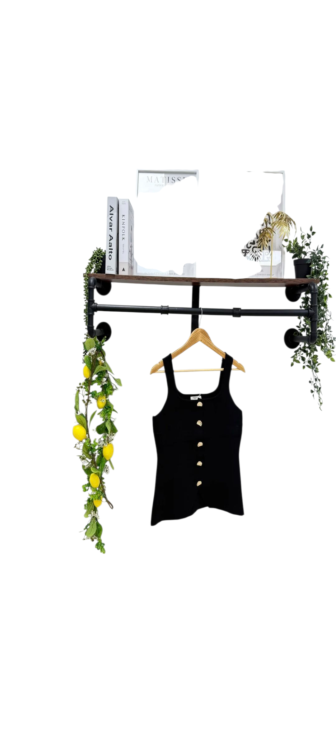 Knitted vest waistcoat with gold buttons in yellow, white and black