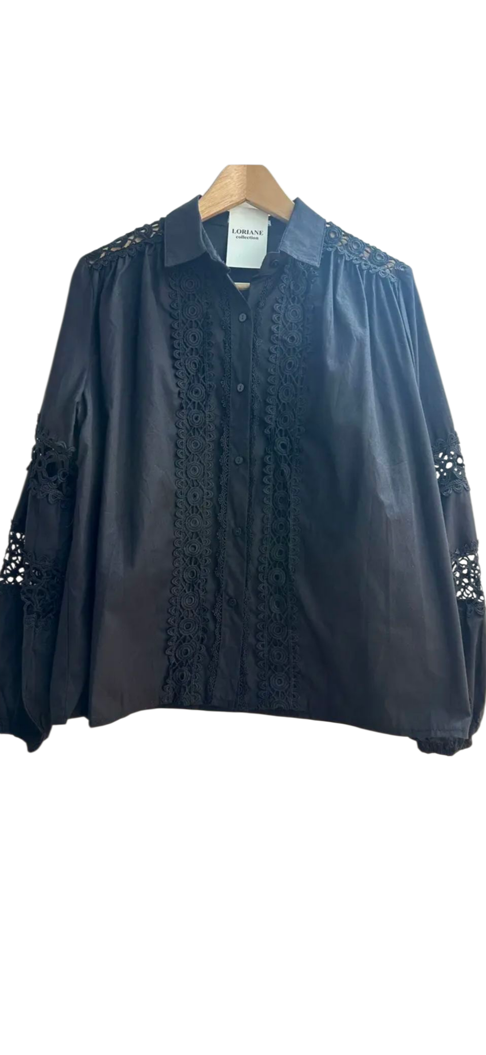 White bohemian blouse in white and black