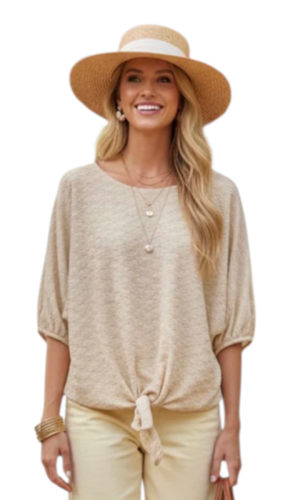 Front tie sparkle top in white, stone and black