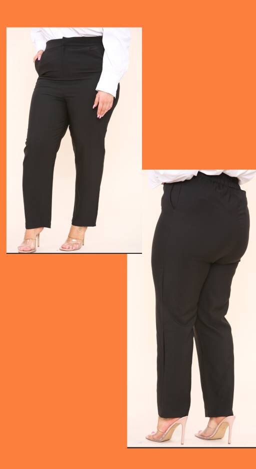 Curve range plus size black trousers