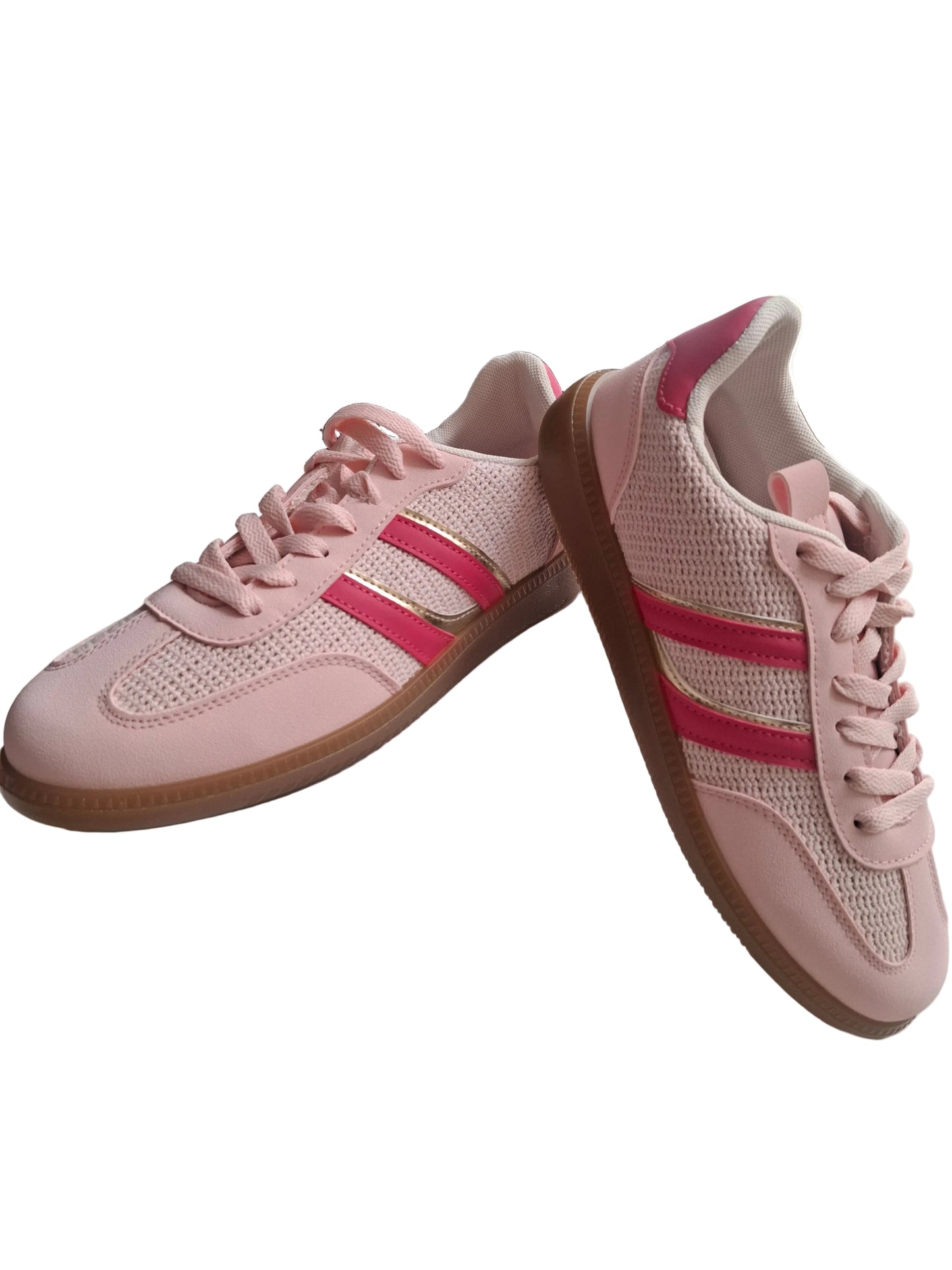 Two tone pink trainers