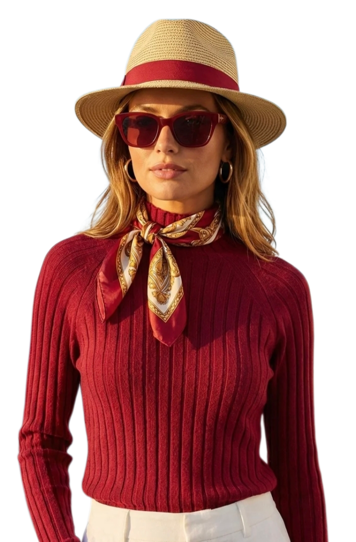 High neck ribbed knit in five colours