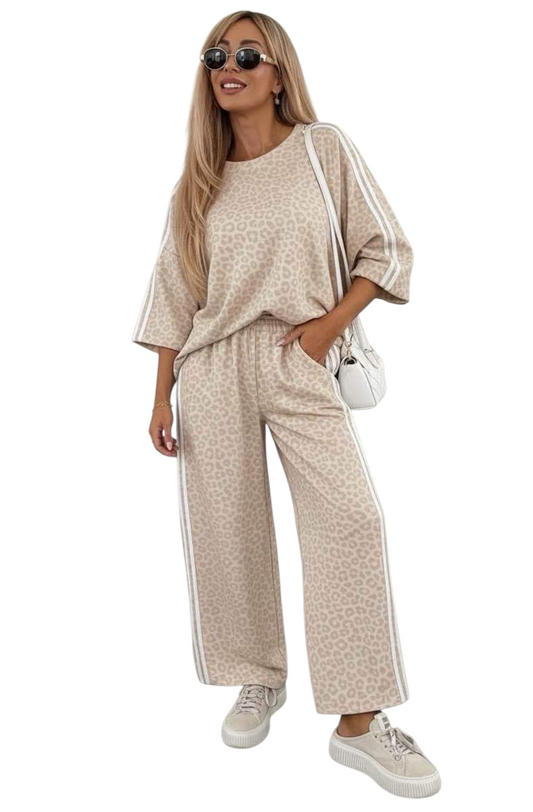Leopard lovers Lounge set in charcoal and stone