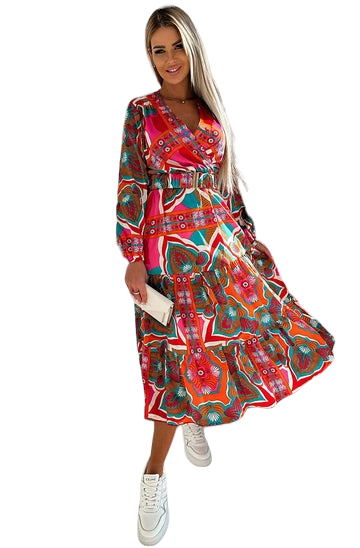 Claudia wrap dress with belt - two colours