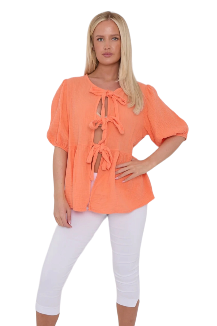 The cotton bow top - in four colours