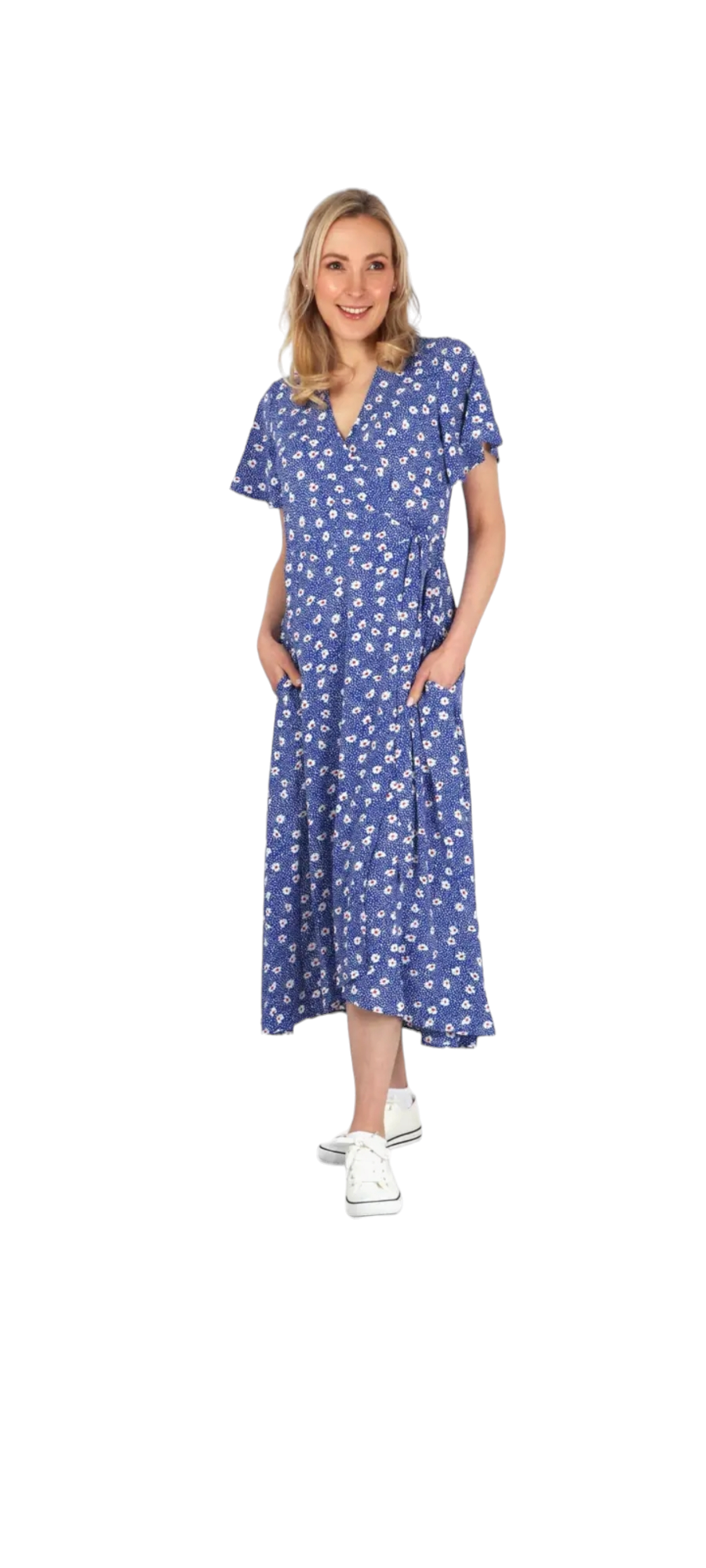 Daisy spot wrap dress - in three colours