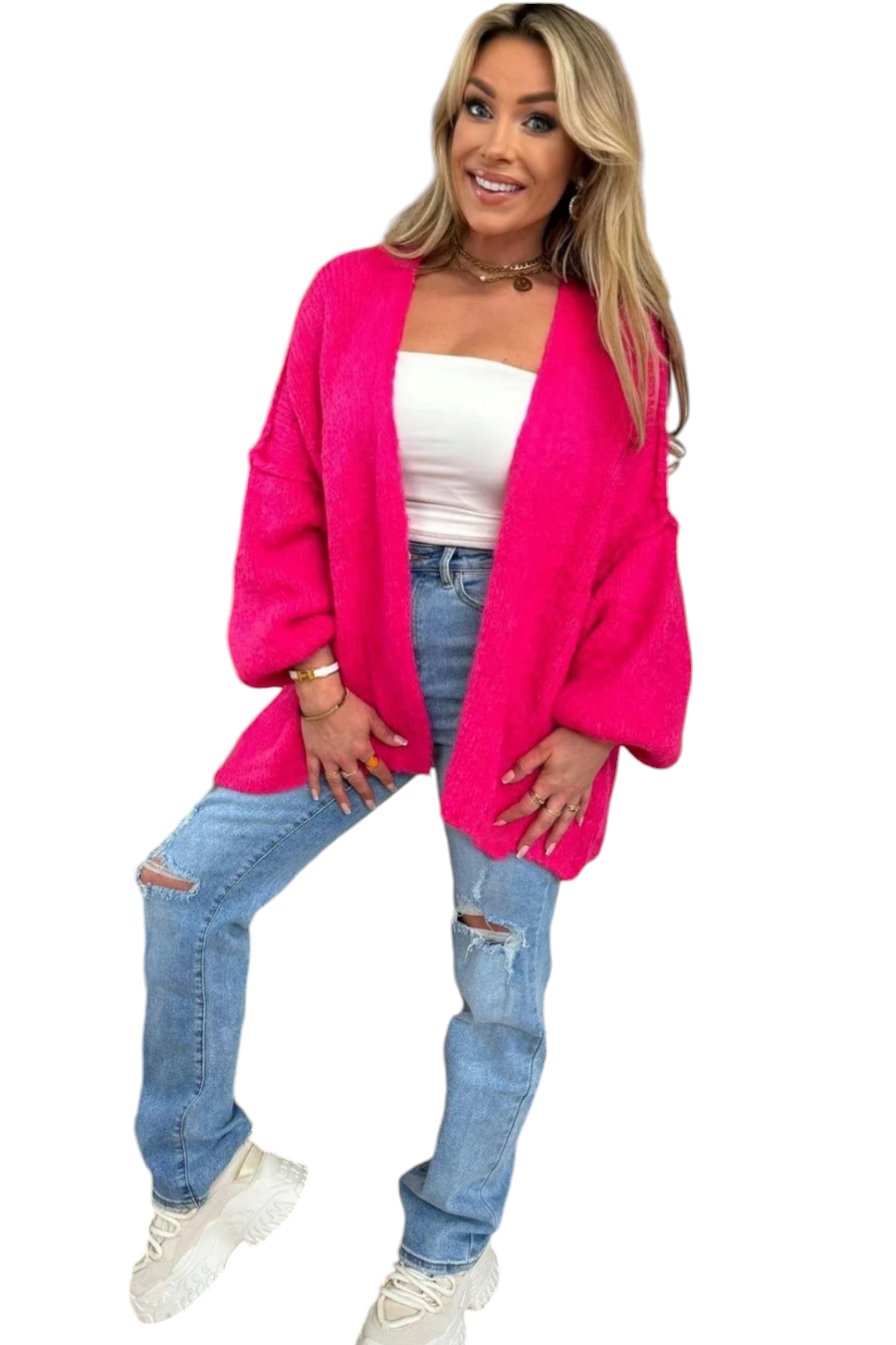 Cherry oversized cardi - in two colours