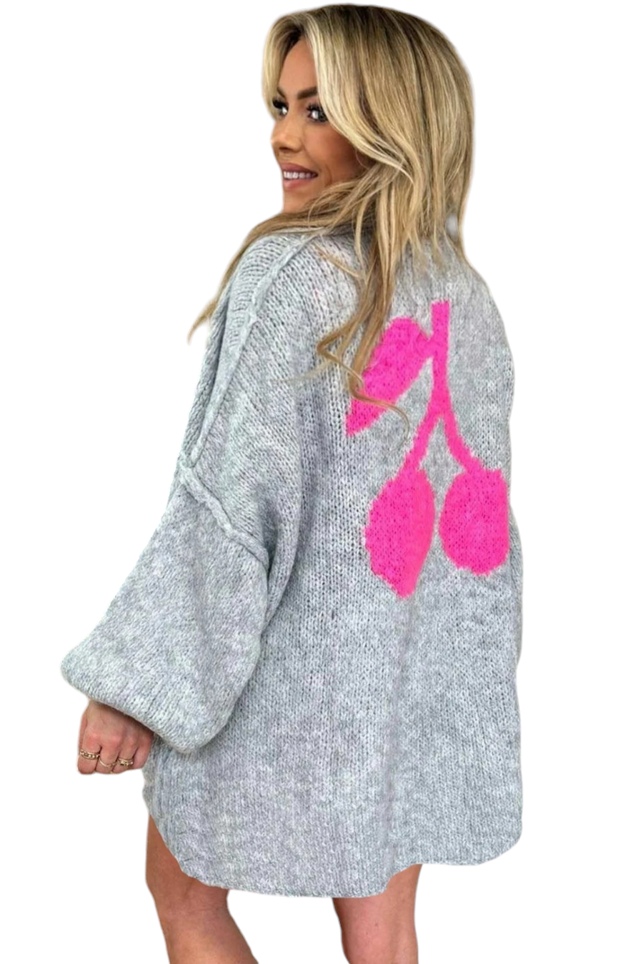 Cherry oversized cardi - in two colours