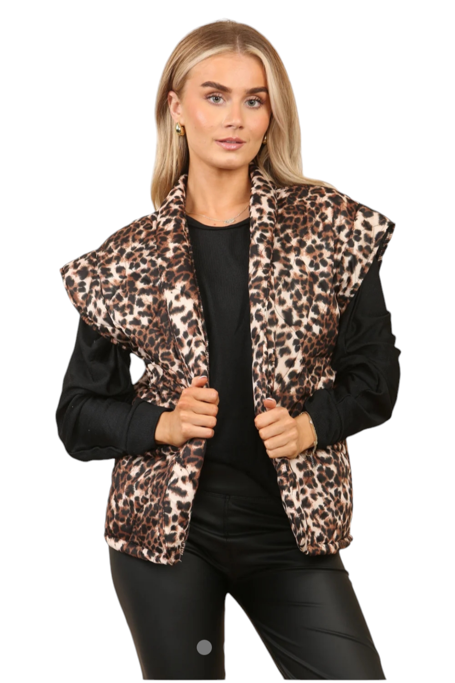 Leopard print gillet