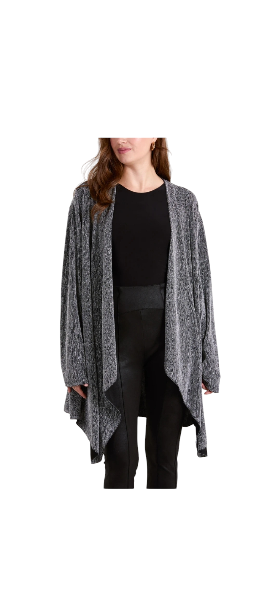 Shimmer waterfall cardigan in two colours