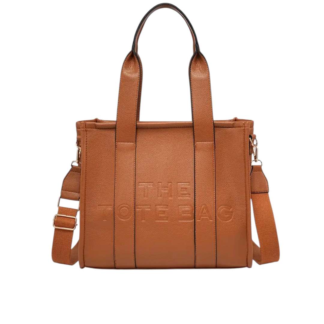 Crossbody TOTE BAG in black and tan