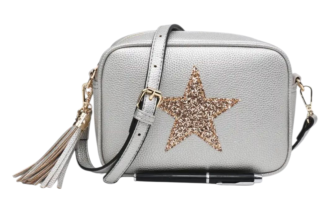 Vegan crossbody sparkle star bag in seven colours