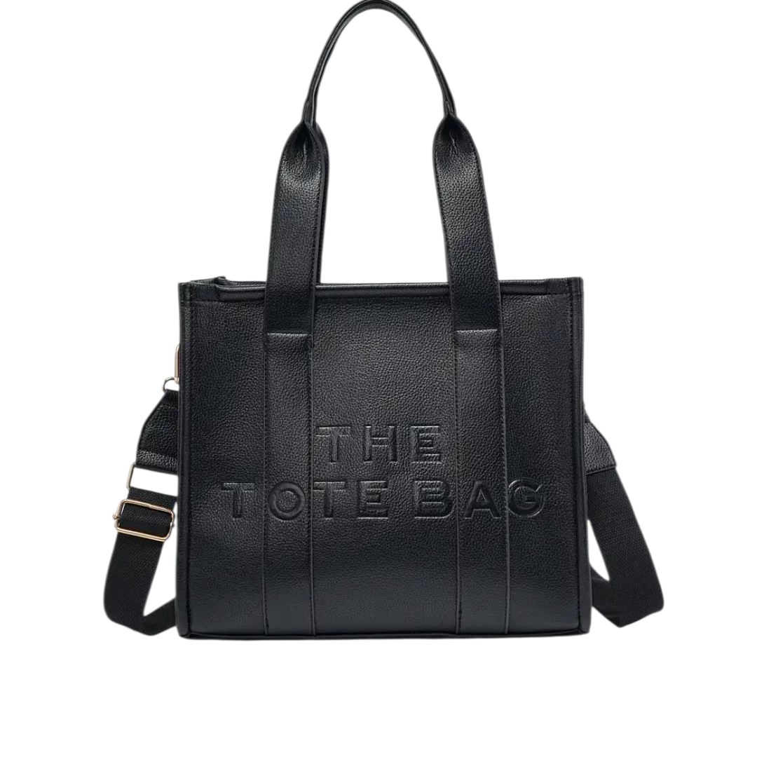 Crossbody TOTE BAG in black and tan