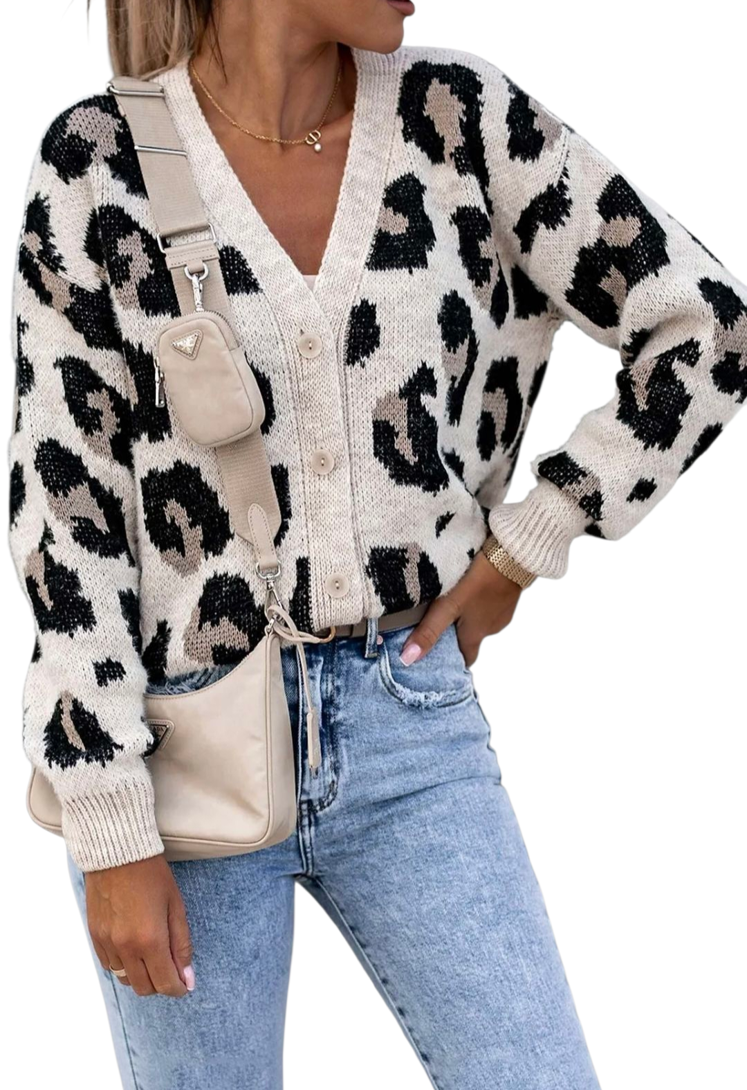 Leopard print cardi