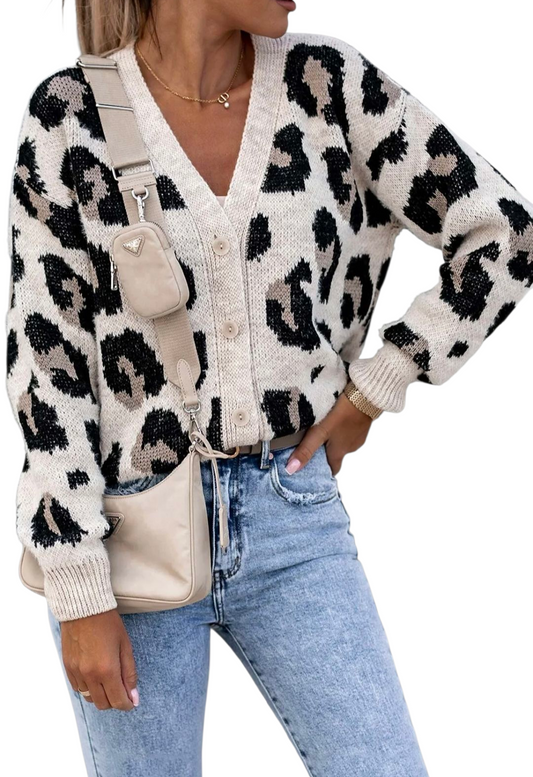 Leopard print cardi