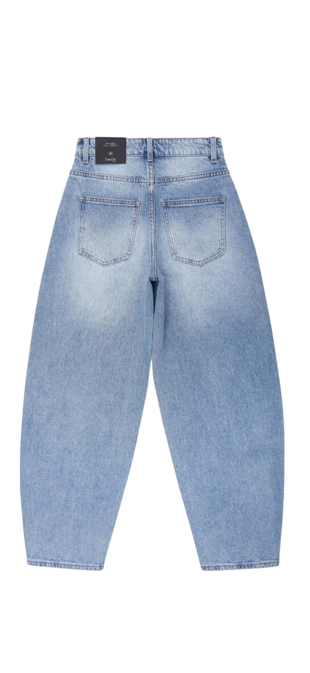 Barrel leg jeans in mid wash