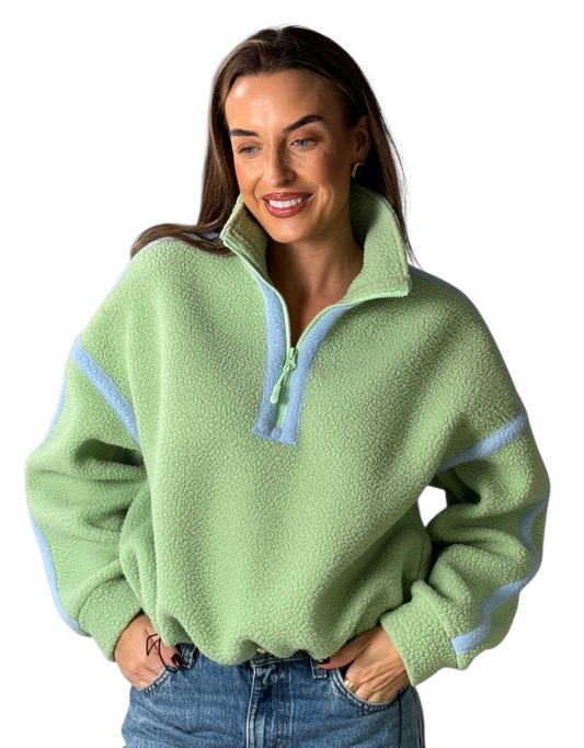 Apple green 'Girl In Mind' fleece