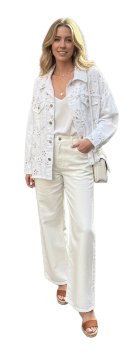 Embroidered sequin shacket on five colours