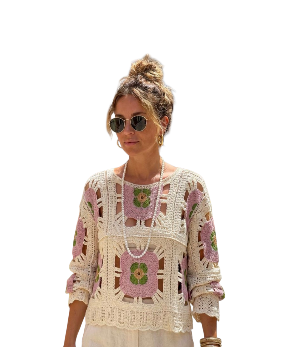 Crochet boxy jumper in five colours