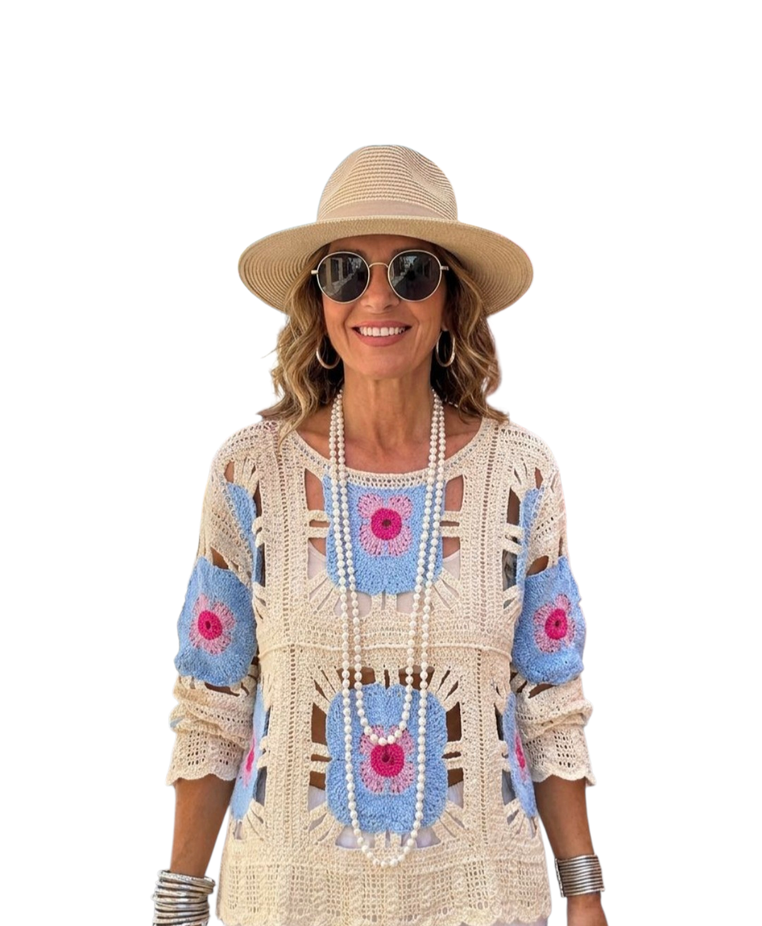Crochet boxy jumper in five colours