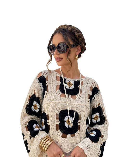Crochet boxy jumper in five colours