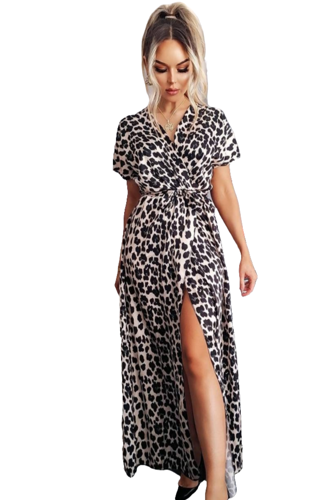 Long maxi wrap dress