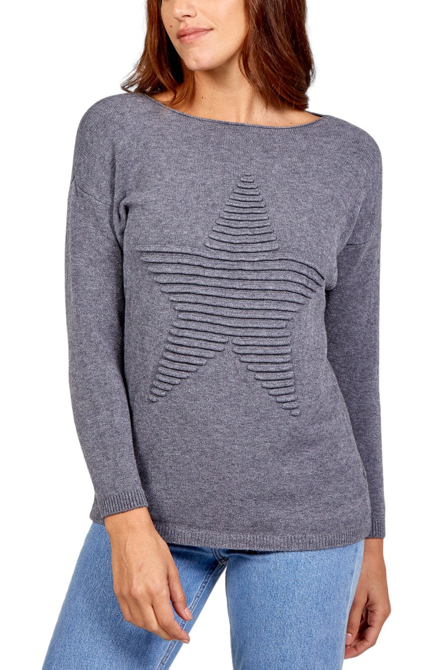 Ribbed star jumper