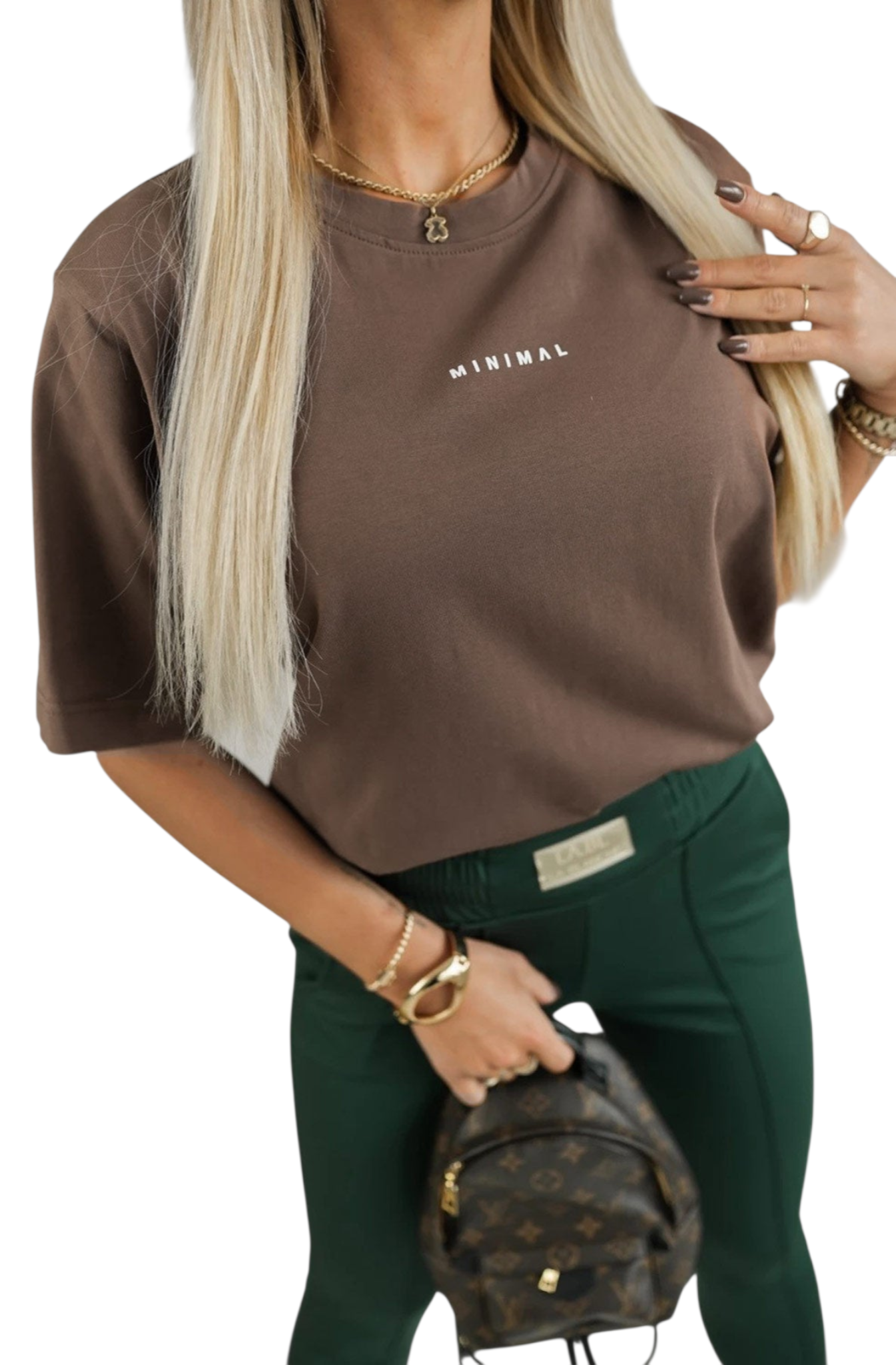 'Minimal' t-shirt in brown